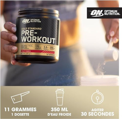 Optimum Nutrition Gold Standard Pre Workout Powder, Energy Drink with Creatine