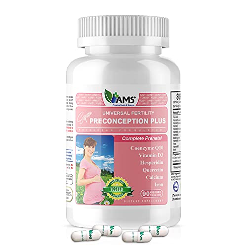 America Medic & Science Preconception Plus (90 Capsules) Conception and Fertility Supplement