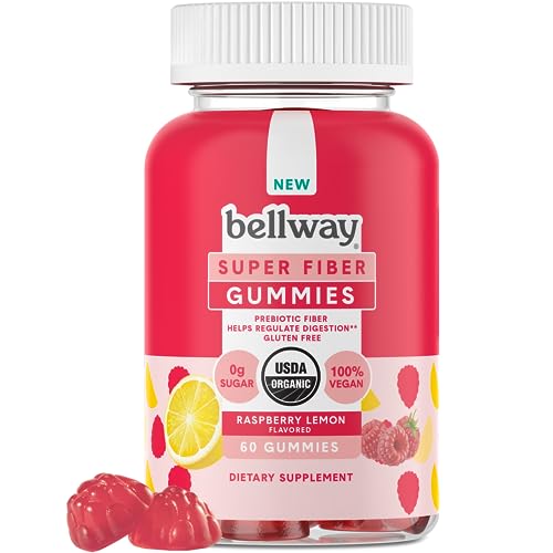 Bellway Super Fiber Gummies for Adults - Sugar Free Organic Fiber Supplement 