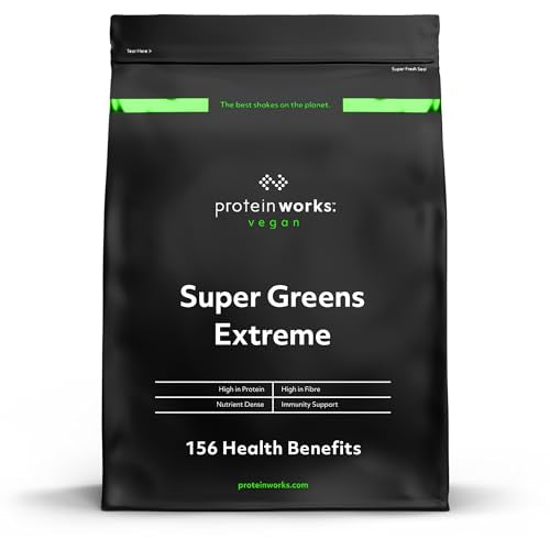 Protein Works Super Greens Extreme Powder , 156 Health Benefits , 41 Active Ingredients 