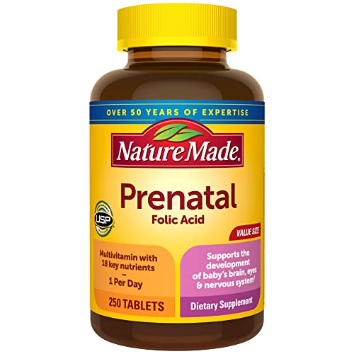 Nature Made Prenatal Multivitamin with Folic Acid, Prenatal Vitamin and Mineral Supplement