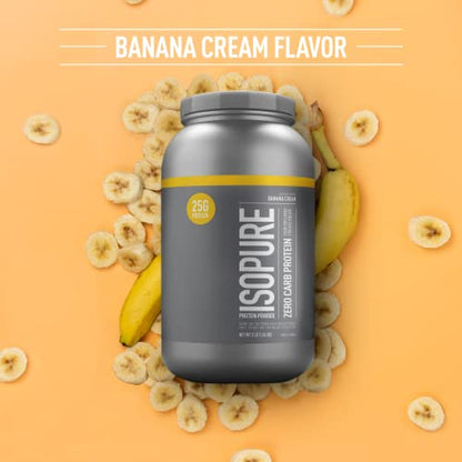 Isopure Protein Powder, Zero Carb Whey Isolate with Vitamin C & Zinc for Immune Support