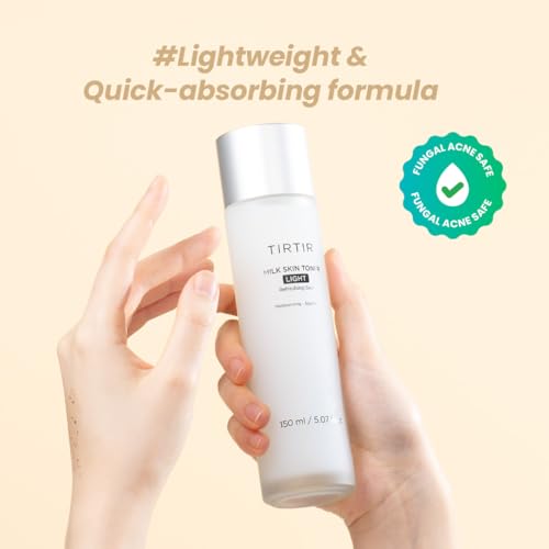 TIRTIR Milk Skin Toner Light | Instant Hydration with 4% Niacinamide, Pore-Tightening