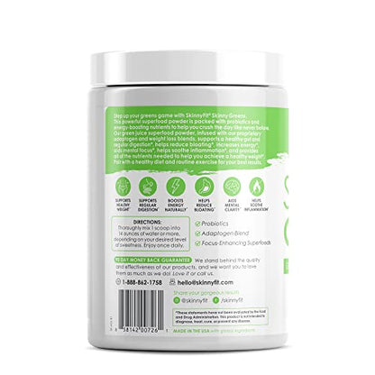 SkinnyFit Mango Splash Skinny Greens, Green Juice Superfood Powder, Natural Energy