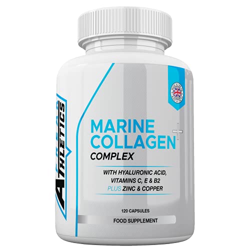 Marine Collagen 1000mg - Type 1 Hydrolysed Collagen - Enhanced with Hyaluronic Acid, Vitamin C