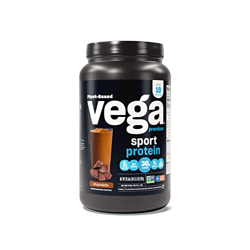 Vega Premium Sport Protein Chocolate Protein Powder, Vegan, Non GMO, Gluten Free 