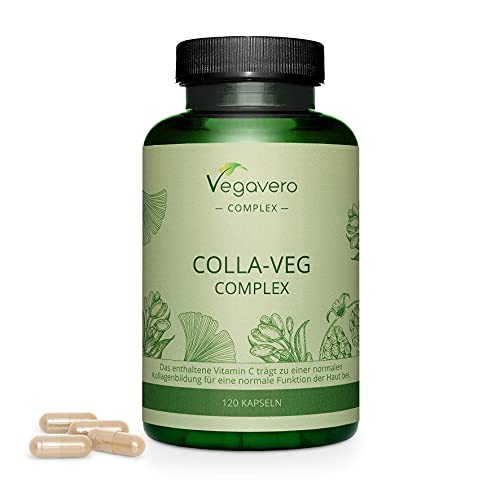 Vegavero Vegan Collagen Supplement | 2000mg | Complex with L-Lysine, L-Proline, Vitamin C (Acerola) & Superfoods Extracts