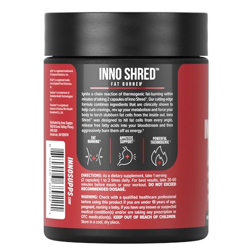 Inno Shred - Day Time Fat Burner | 100mg Capsimax, Grains of Paradise, Organic Caffeine