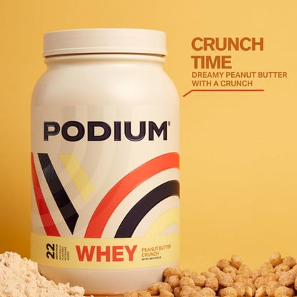 Podium Nutrition, Whey Protein Powder, Peanut Butter Crunch, 22 Servings, 27g of Whey