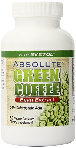 Absolute Nutrition Diet Supplement, Green Coffee Bean Extract with Svetol, 60 Count