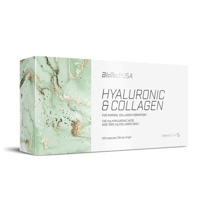 BioTechUSA Hyaluronic&Collagen, Food Supplement Capsules containing Collagen, hyaluronic Acid