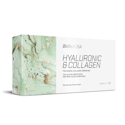 BioTechUSA Hyaluronic&Collagen, Food Supplement Capsules containing Collagen, hyaluronic Acid