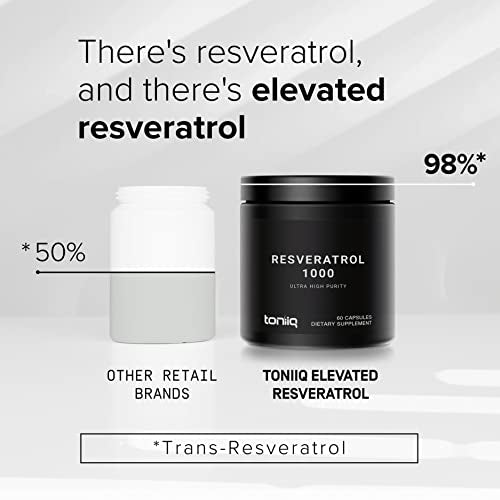 Ultra High Potency Third-Party Tested Trans Resveratrol 1000mg - 98% Pure