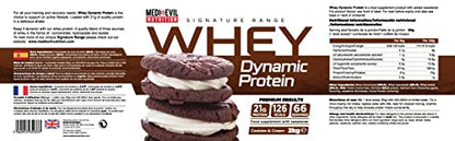 Medi-Evil Nutrition Whey Dynamic Protein, Cookies and Cream Flavour, 2kg, 66 Servings