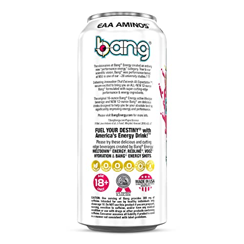 Bang Energy Power Punch, Sugar-Free Energy Drink, 16-Ounce (Pack of 12)