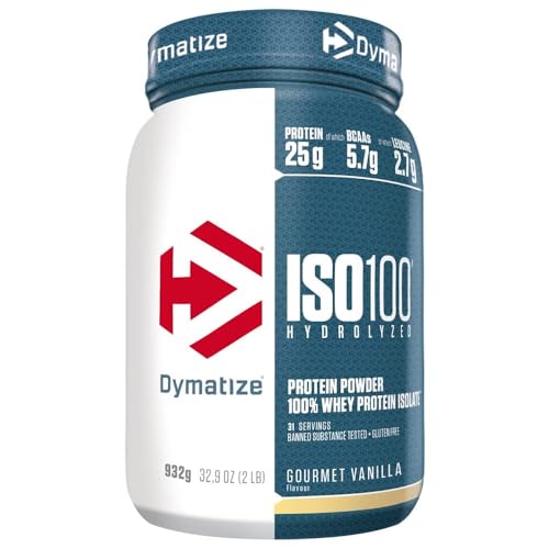 Dymatize ISO 100 Hydrolyzed Gourmet Vanilla 932g - Whey Protein Hydrolysat + Isolat Powder