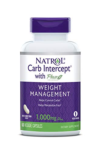 Natrol Carb Intercept with Phase 2 Carb Controller Capsules, White Kidney Bean Extract