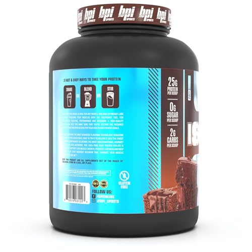 BPI Sports ISO HD Isolate Protein Chocolate Brownie - 69 Servings, 5.4 pounds