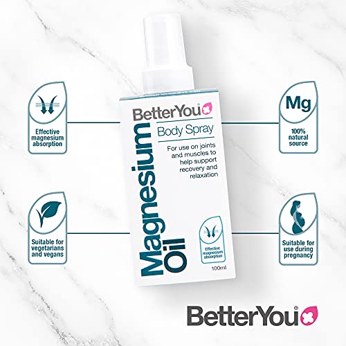 BetterYou Magnesium Oil Body Spray, Pure and Natural Source of Magnesium Chloride