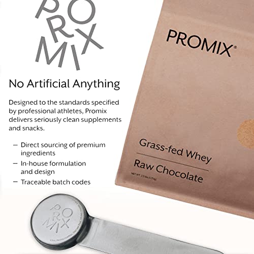 Promix Whey Protein Powder, Raw Chocolate - 2.5lb Bulk - Grass-Fed & 100% All