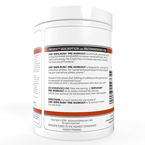 AML ADVANCED MOLECULAR LABS Preworkout, Performance Enhancer, Increases Drive, Star Punch, 18.34 oz