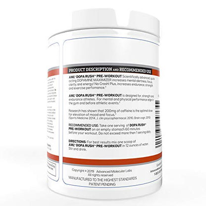 AML ADVANCED MOLECULAR LABS Preworkout, Performance Enhancer, Increases Drive, Star Punch, 18.34 oz