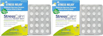 Boiron StressCalm for Relief of Stress, Anxiousness, Nervousness, Irritability, and Fatigue - 60 Count