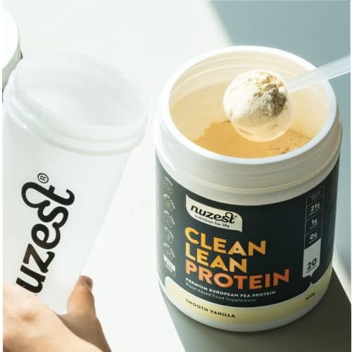 Vegan Protein Powders by Nuzest - Clean Lean Protein - Smooth Vanilla - Plant Based Pea Protein Shake