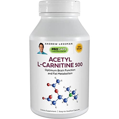 ANDREW LESSMAN Acetyl L-Carnitine 500 mg - 60 Capsules - Support for Nervous System