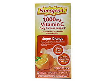 Emergen-C Super Orange Vitamin C - 30 Count (Pack of 4) (Packaging may vary)