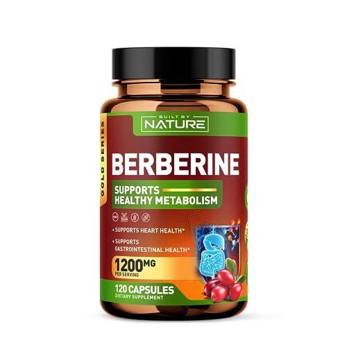 Berberine 1200mg - 100% Pure Berberine HCl Supplement, High Strength Berberine