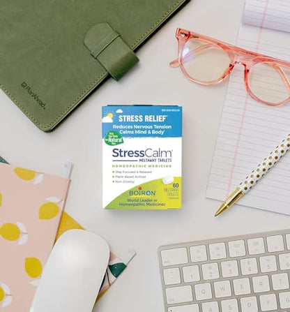 Boiron StressCalm for Relief of Stress, Anxiousness, Nervousness, Irritability, and Fatigue - 60 Count