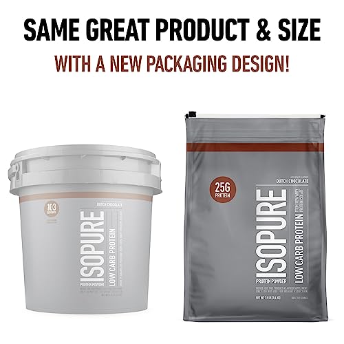 Isopure Protein Powder, Low Carb Whey Isolate, Gluten Free, Lactose Free, 25g Protein