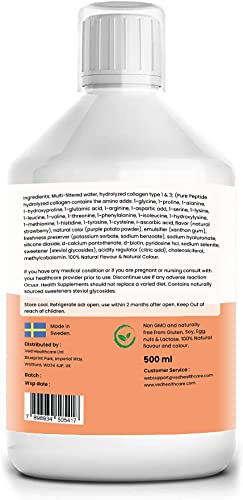 Liquid Collagen Peptides Supplement, Faster Absorption Dietary Hydrolyzed Drink