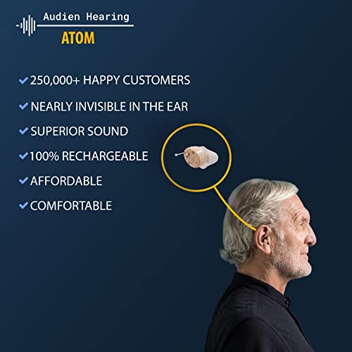 Audien ATOM Rechargeable Hearing Amplifier to Aid and Assist Hearing