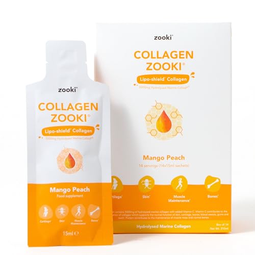 Zooki 5000mg Marine Collagen Liquid Sachets | Hydrolysed Marine Collagen Peptides