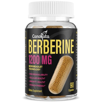 Berberine Supplement 1200mg Berberine HCL - High Bioavailability Microbeadlet Complex