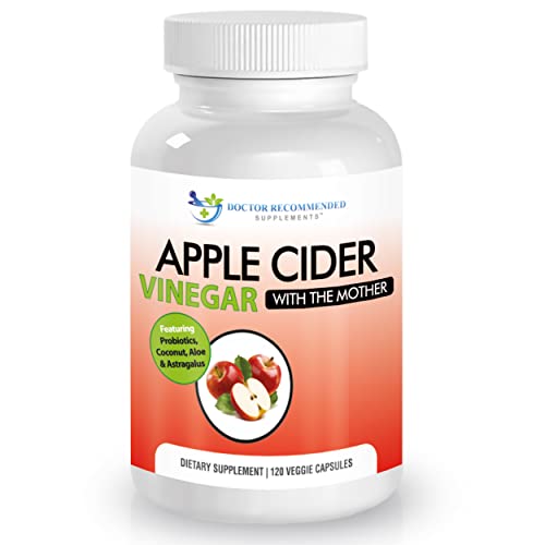 Apple Cider Vinegar Capsules - 100% Organic Apple Cider Vinegar Pills 1500 mg 