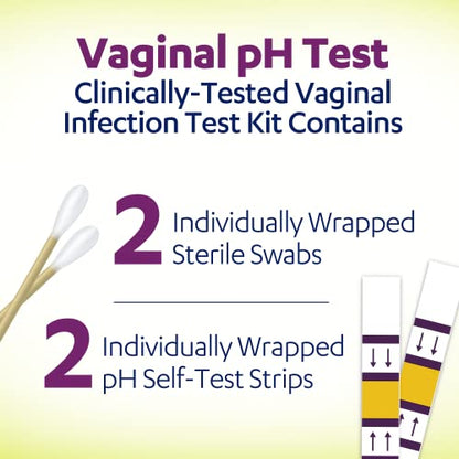 AZO Vaginal pH Test Kit, Clinically-Tested Vaginal Infection Test Kit, Fast & Accurate Results