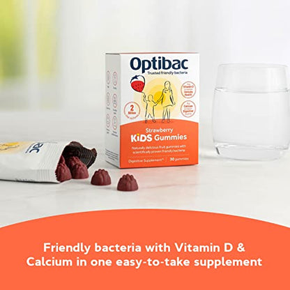 Optibac Kids Probiotic with Vitamin D & Calcium for Immune System Support & Gut Health