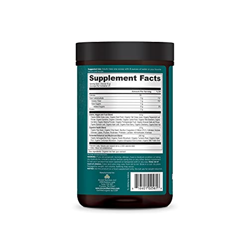 Ancient Nutrition Super Greens Powder, Organic Superfood Powder with Probiotics