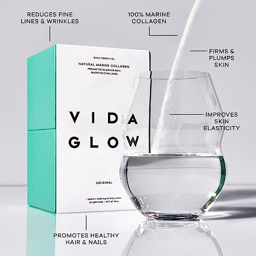 Vida Glow - Natural Hydrolysed Marine Collagen Sachets | Promotes Glowing Skin + Smooths Fine Lines