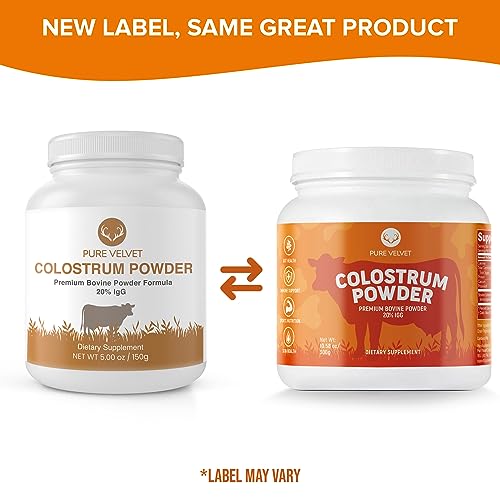 Pure Velvet Colostrum Powder for Gut Health, Bloating, Hair Growth, Immune Support