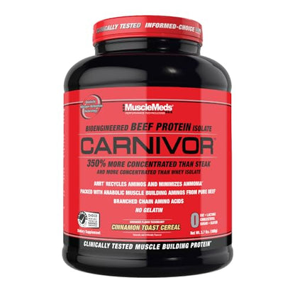 MuscleMeds Carnivor Beef Protein Isolate, 0 Lactose, 0 Sugar, 0 Fat, 0 Cholesterol