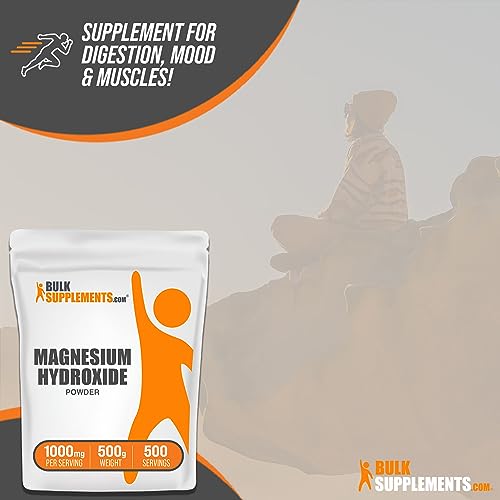 BulkSupplements.com Magnesium Hydroxide Powder - Magnesium Supplement