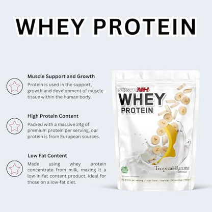 MuscleNh2 Whey Protein Powder Milk Protein, Soy Free, Gluten Free, Naturally Occurring BCAAs