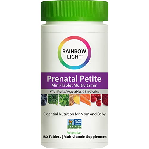 Rainbow Light Prenatal Petite Mini-Tab Multivitamin Plus Superfoods & Probiotics - Organic Daily