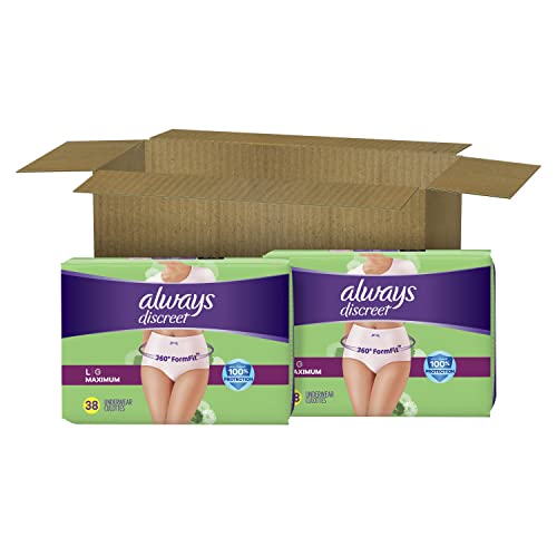 Always Discreet Adult Incontinence Underwear for Women and Postpartum