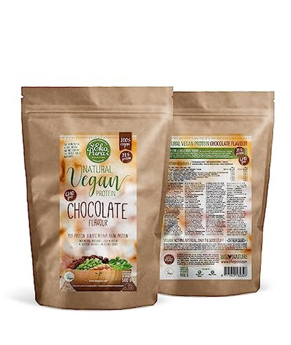 Ekopura Natural Vegan Protein - Chocolate - 500g | 76% Protein | 100% Plant-Based Ingredients