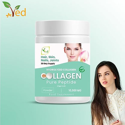 Collagen Peptides Powder Supplement, Support Joint, Bone, Skin, Muscles, Hair, Nail Growth